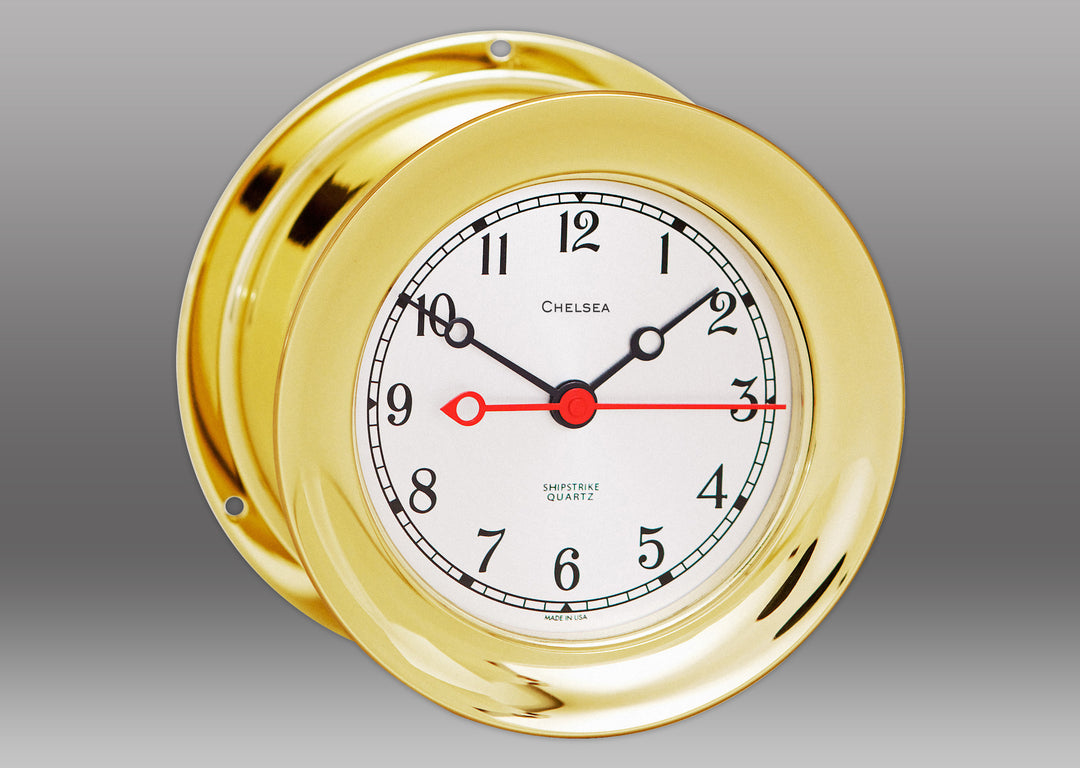 Boardroom Clock in Brass