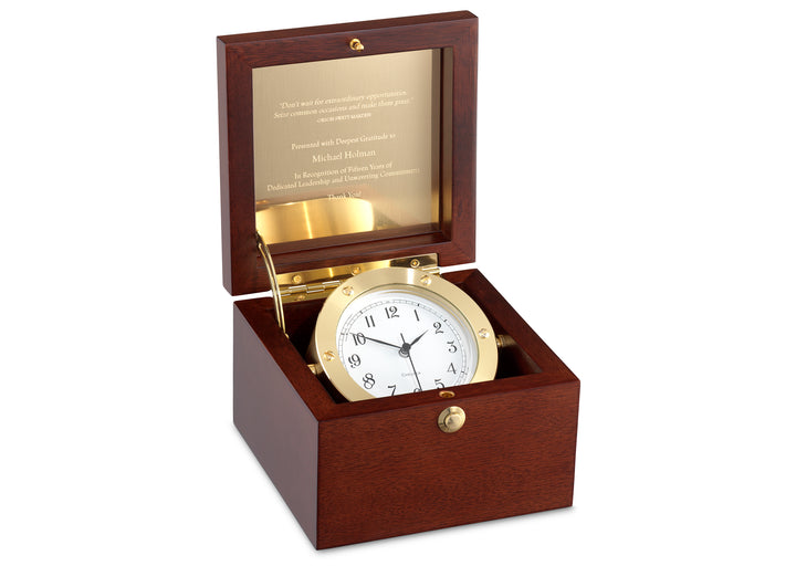 Boardroom Clock in Brass