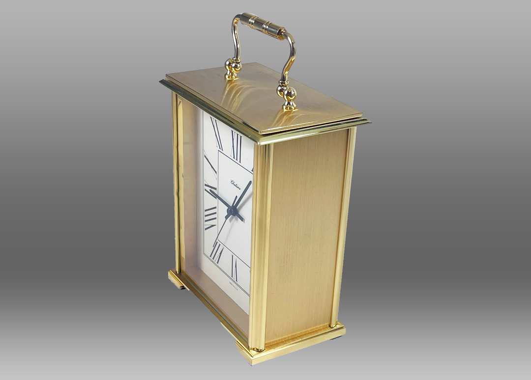 Chrononquartz Carriage Clock in Brass